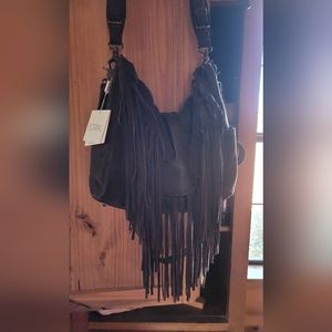 Brand New Soriel fringe leather handbag